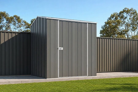 YardStore gable roof garden shed in Slate Grey